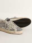 Кеды Golden Goose Super-Star Silver glitter