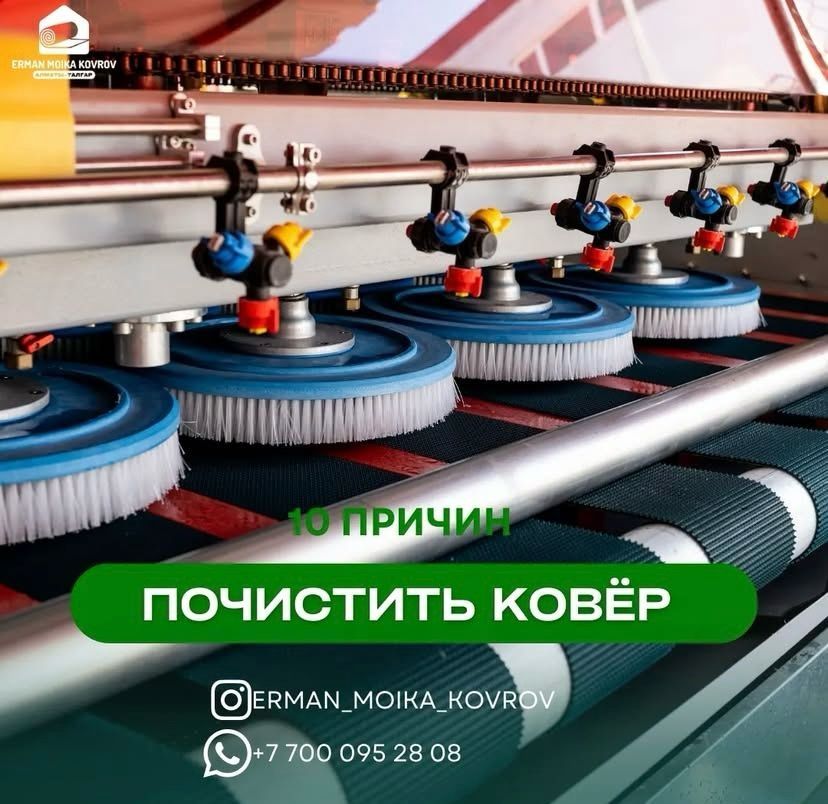 Профессиональная мойка ковров от 500 кв/м на все виды ковров