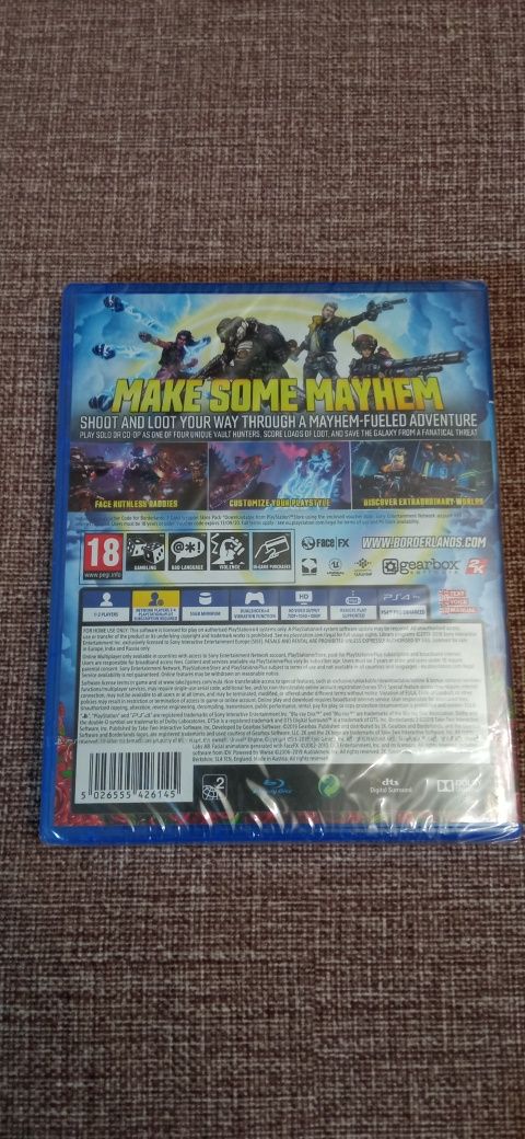 Borderlands 3 ps4 новый запечатанный
