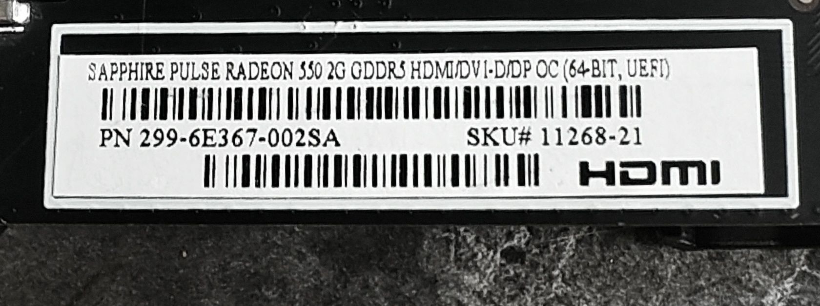 RX 550 2Gb gddr5