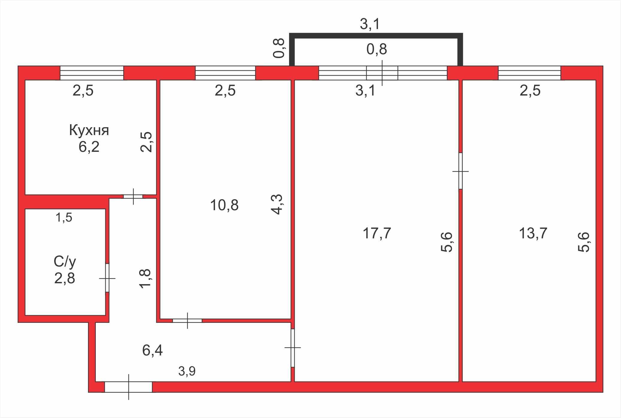 Продам 3-комнатную квартиру 12-микр.