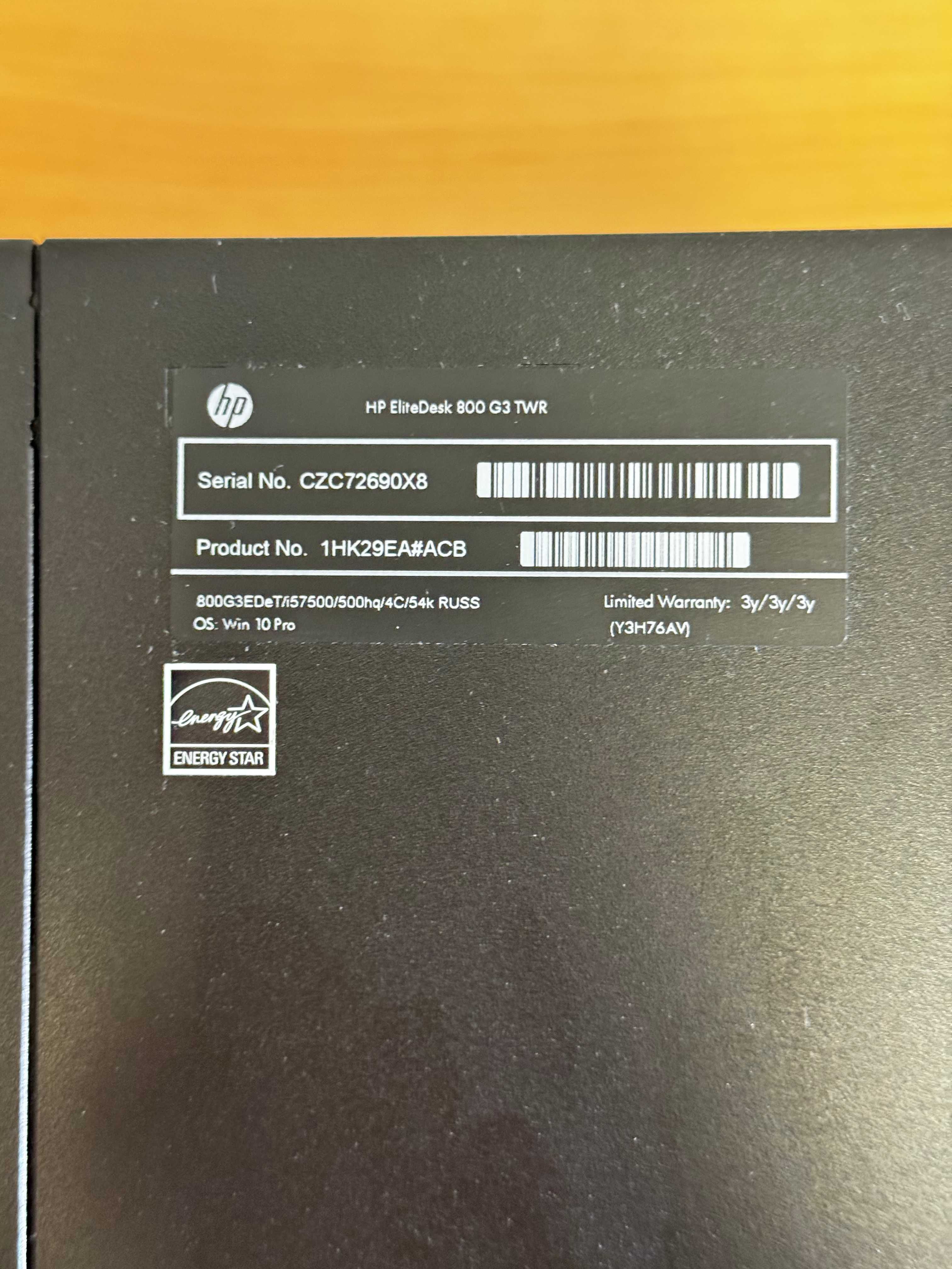 Системный блок HP EliteDesk 800 G3 Tower