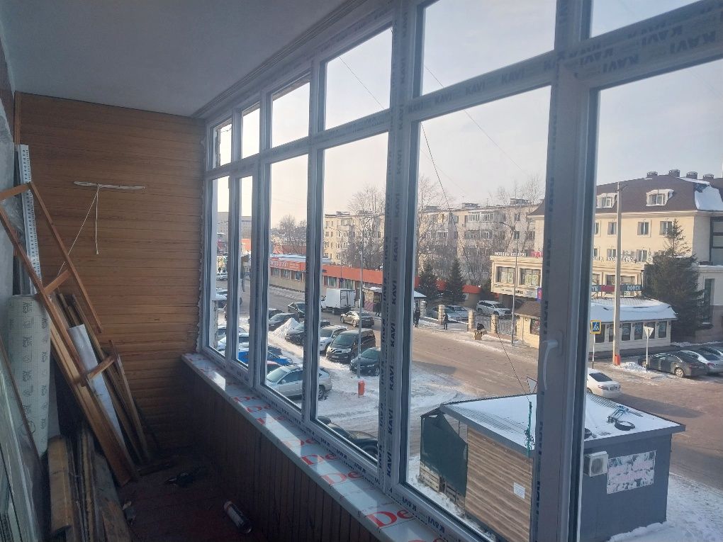 Пластик және алюминий терезе, есіктер, балкон, перегородкала