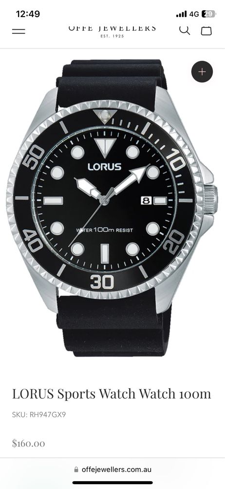 Продам мужские часы Lorus Sports