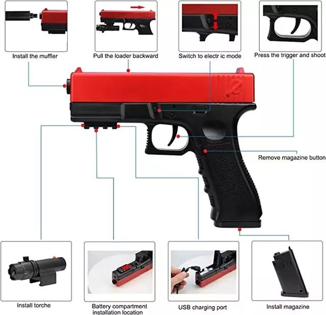 Игрушечный пистолет Glock 17