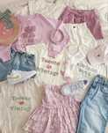 Фирменные летние вещи для девочки на 4-8 лет