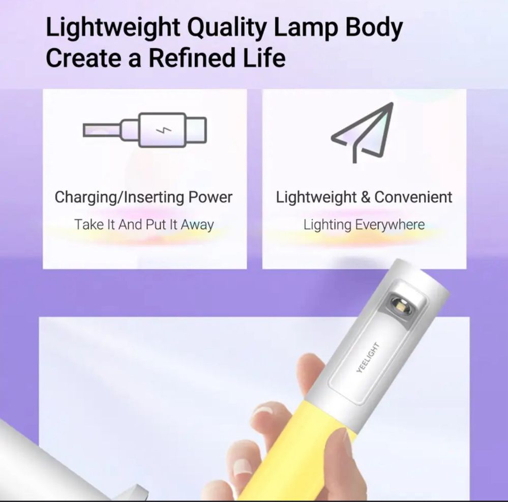 настольная лампа Xiaomi Yeelight Rechargeable Atmosphere Table