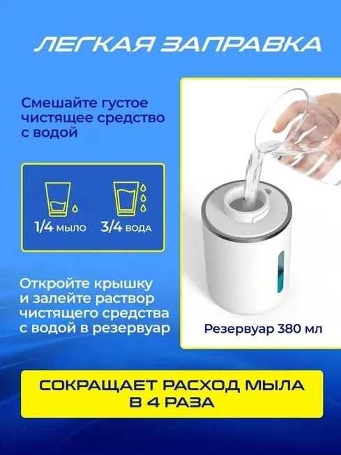 Вспениватель УМНЫЙ СЕНСОРНЫЙ для жидкого мыла и Фейри. Диспенсер