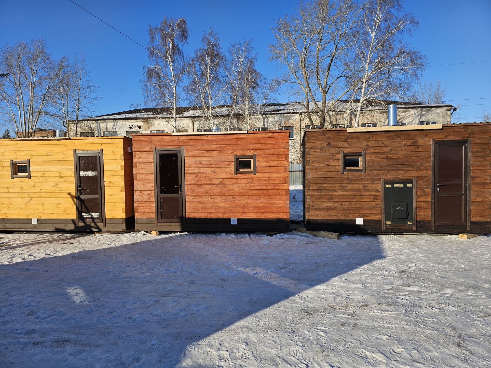 Мобильная баня из соснового бруса камерной сушки