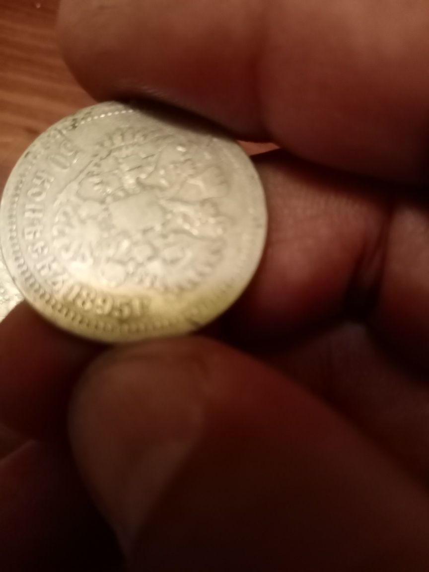 Продам 5серебряных монет Николая 2