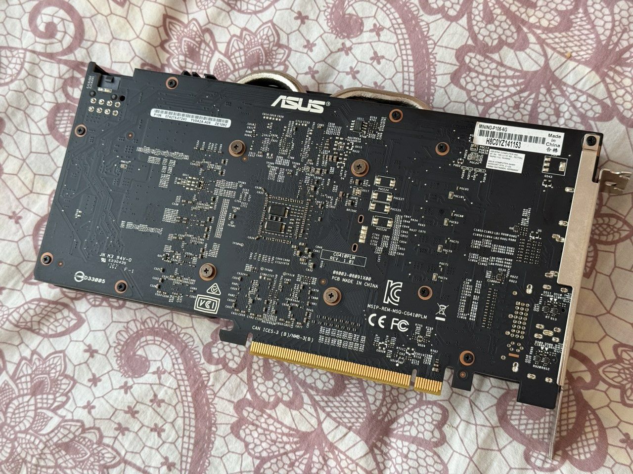 Видеокарта ASUS P106 6Gb аналог 1060 6гб
