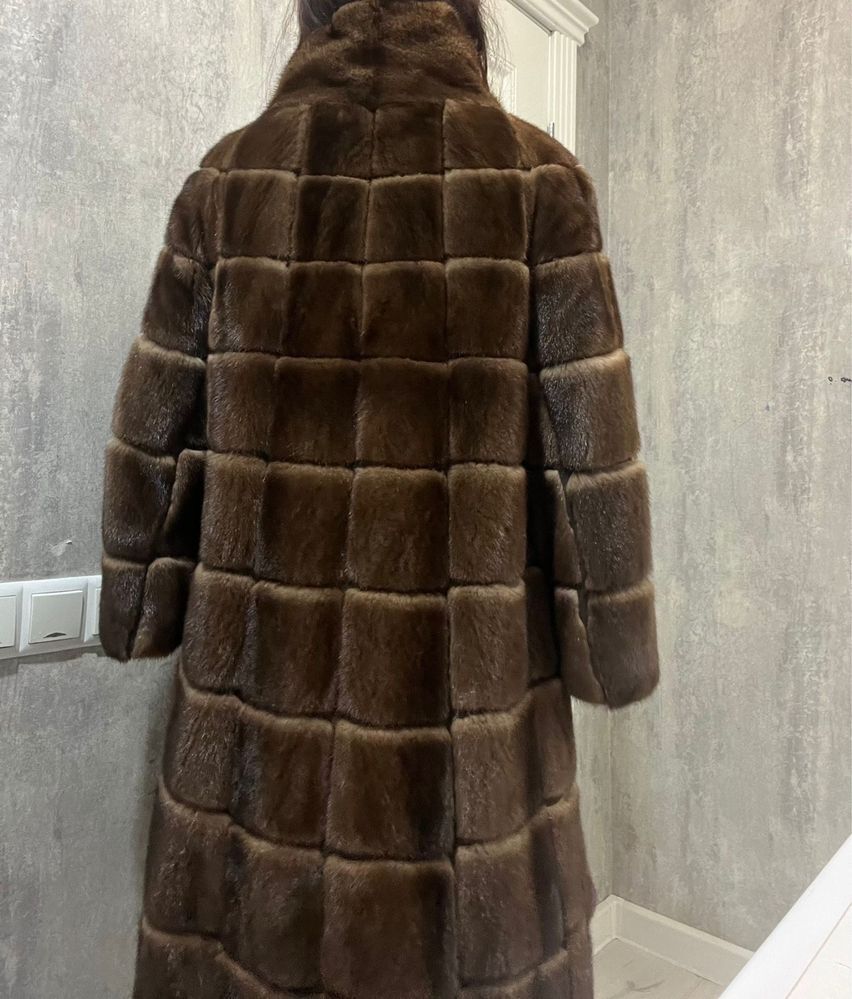 Норковая шуба шоколадка
