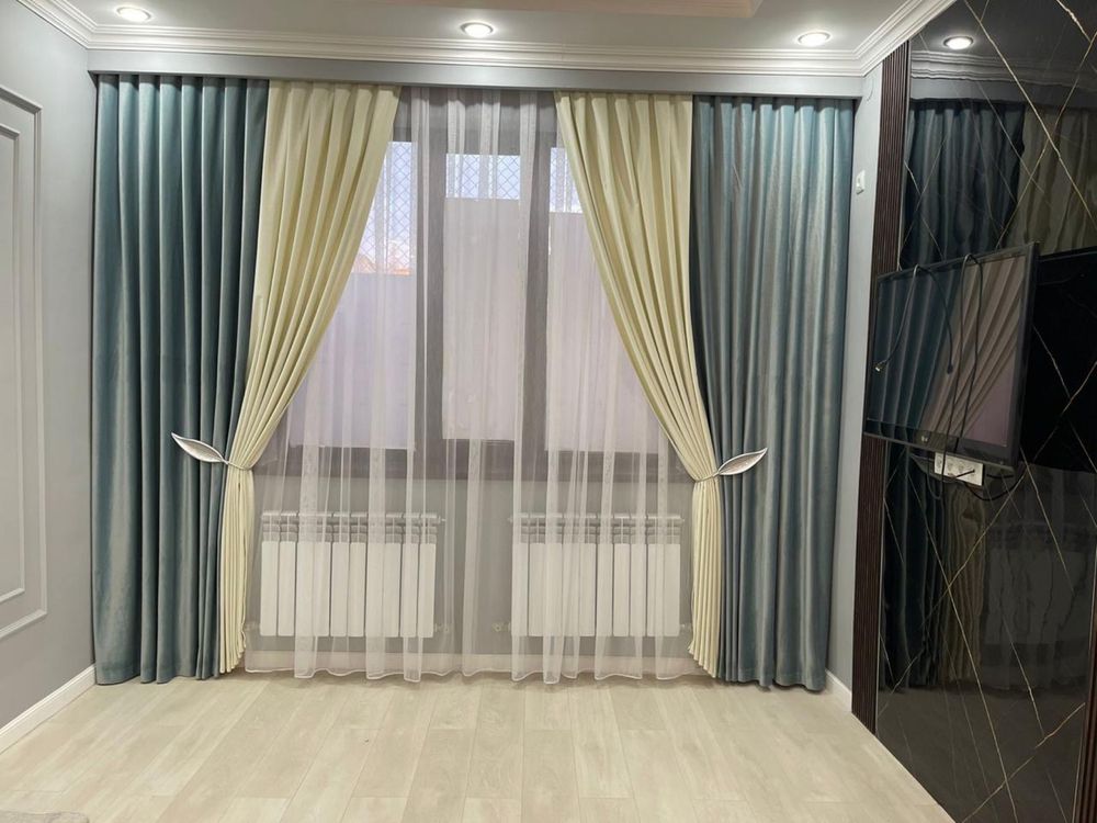 Установка карнизов, жалюзи
