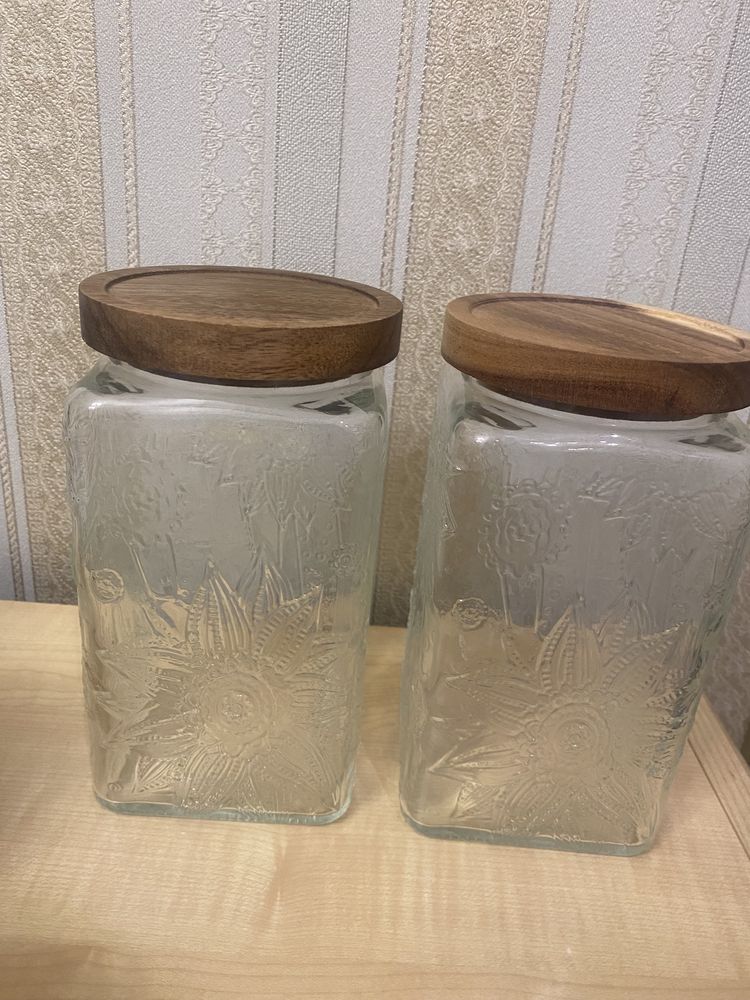 Продам новые баночки для сыпучих стеклянные