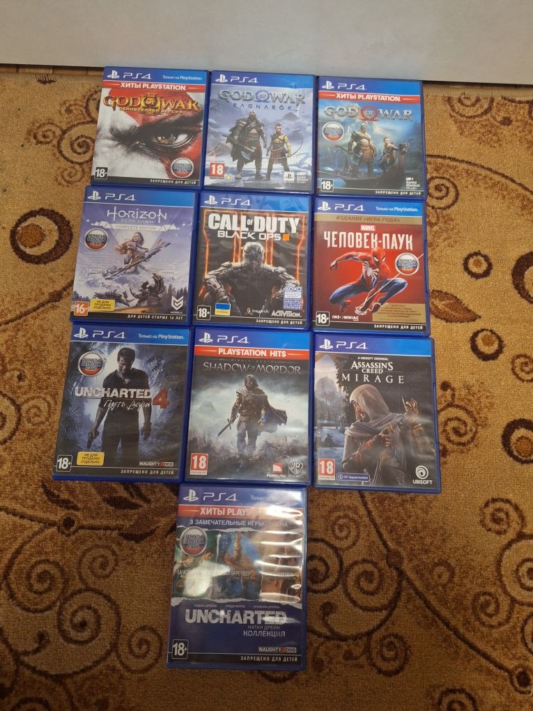 Продам видеоигры на дисках для playstation 4 в отличном состоянии
