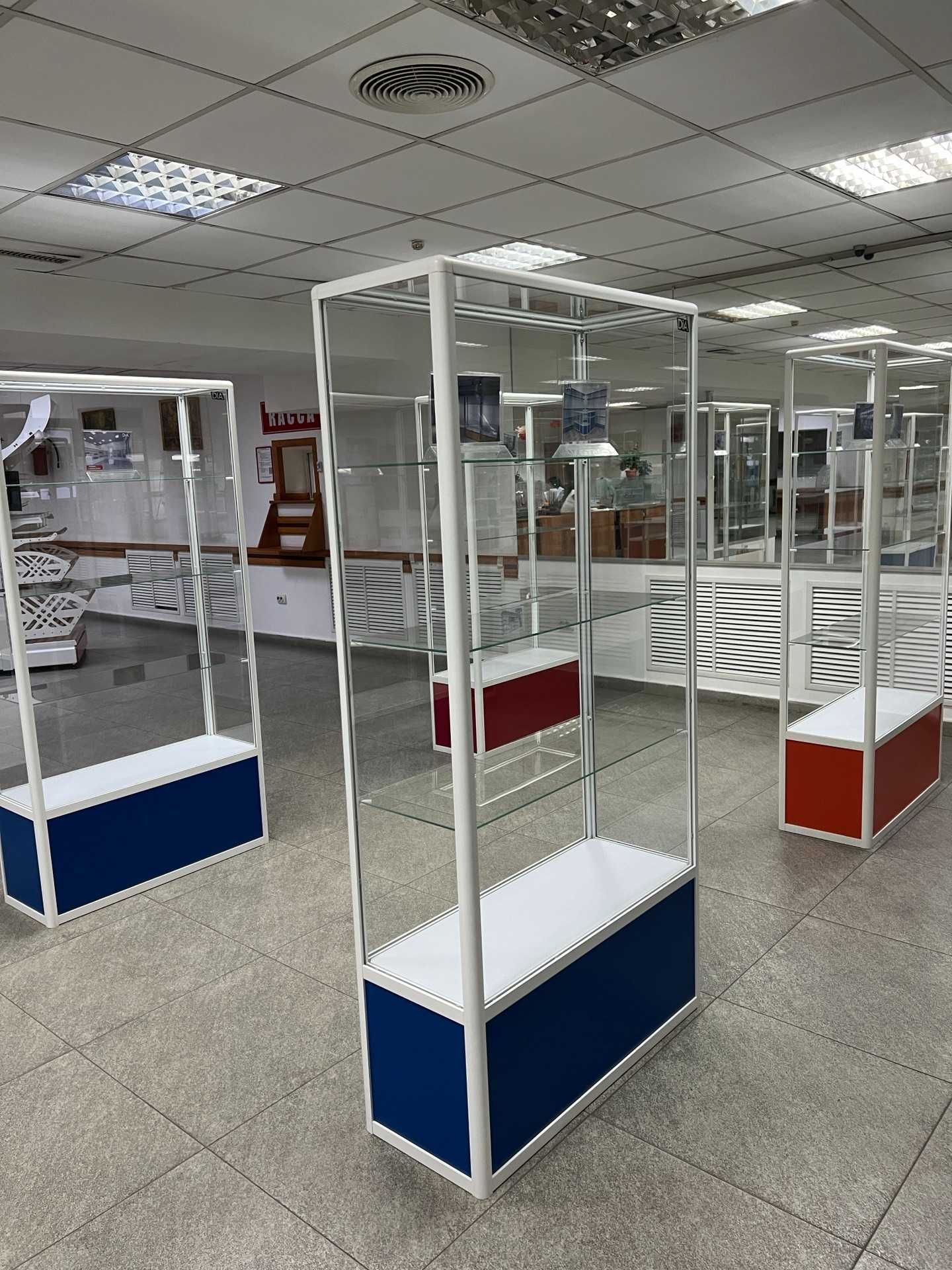 Прилавок витрина стеклянная из профиля, оборудование для магазина asvp