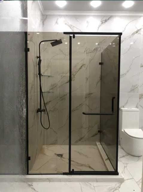 душевые из стекла, Loft перегородки, зеркала. Kaspi рассрочка!!!