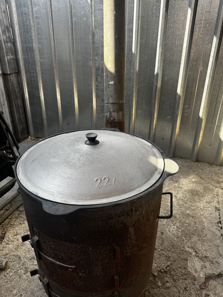 Казан  с  печкой
