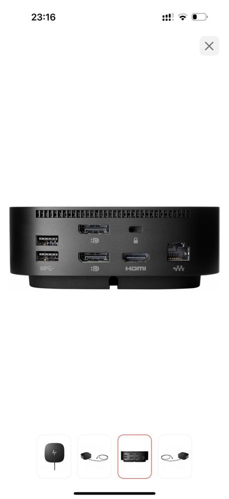Продаётся Док-станция HP USB-C Dock G5 EURO 5TW10AA черный