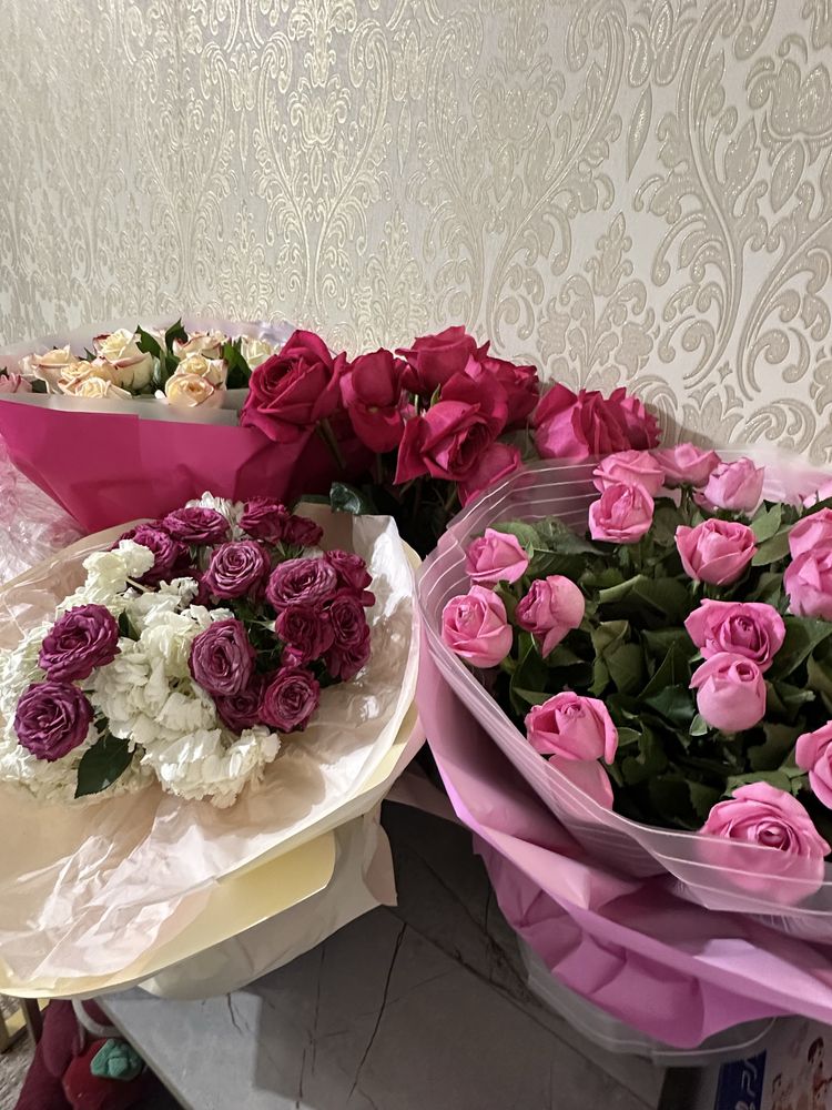 Свежие большие букеты