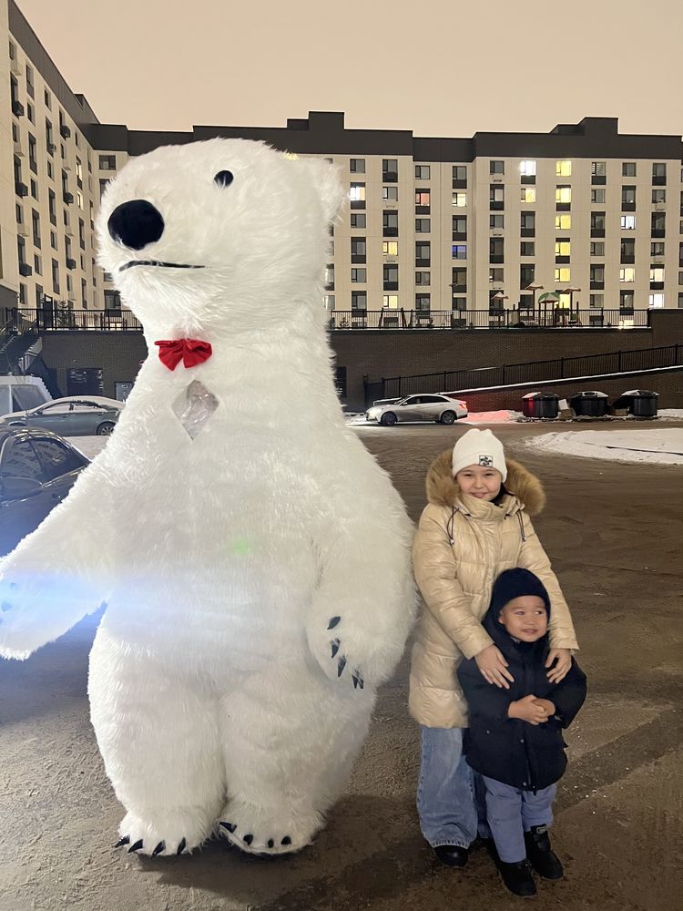 Поздравления от Белого мишки! Умка 3х метровый!медведь