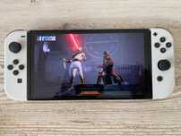 Nintendo Switch Oled белый + подарок картридж Mortal Kombat