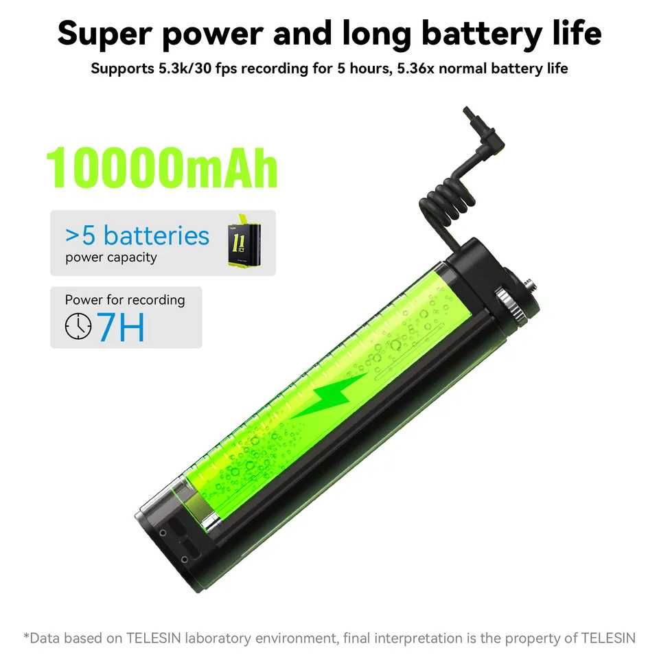 Монопод 90 см + Power bank для телефона и экшн камер ( GoPro Telesin )