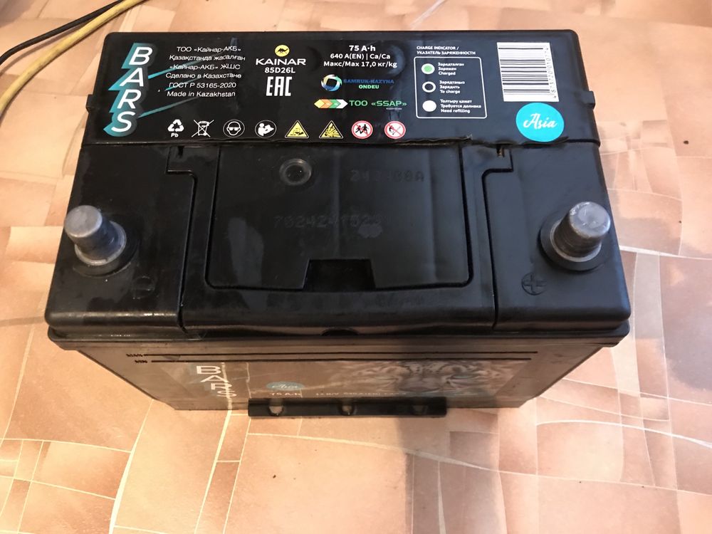 Аккумулятор 12V 75A в отличном состоянии на гарантии