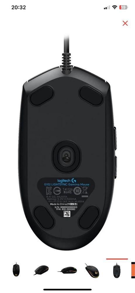 Игровая Мышь logitech g102