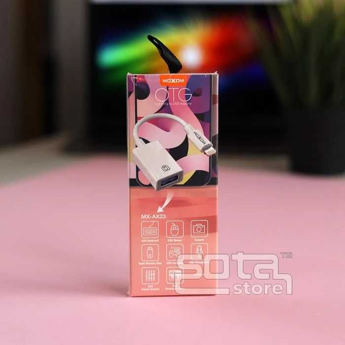 Переходник (OTG) Type C на USB 3.0. Фирменный "MOXOM". Алматы.