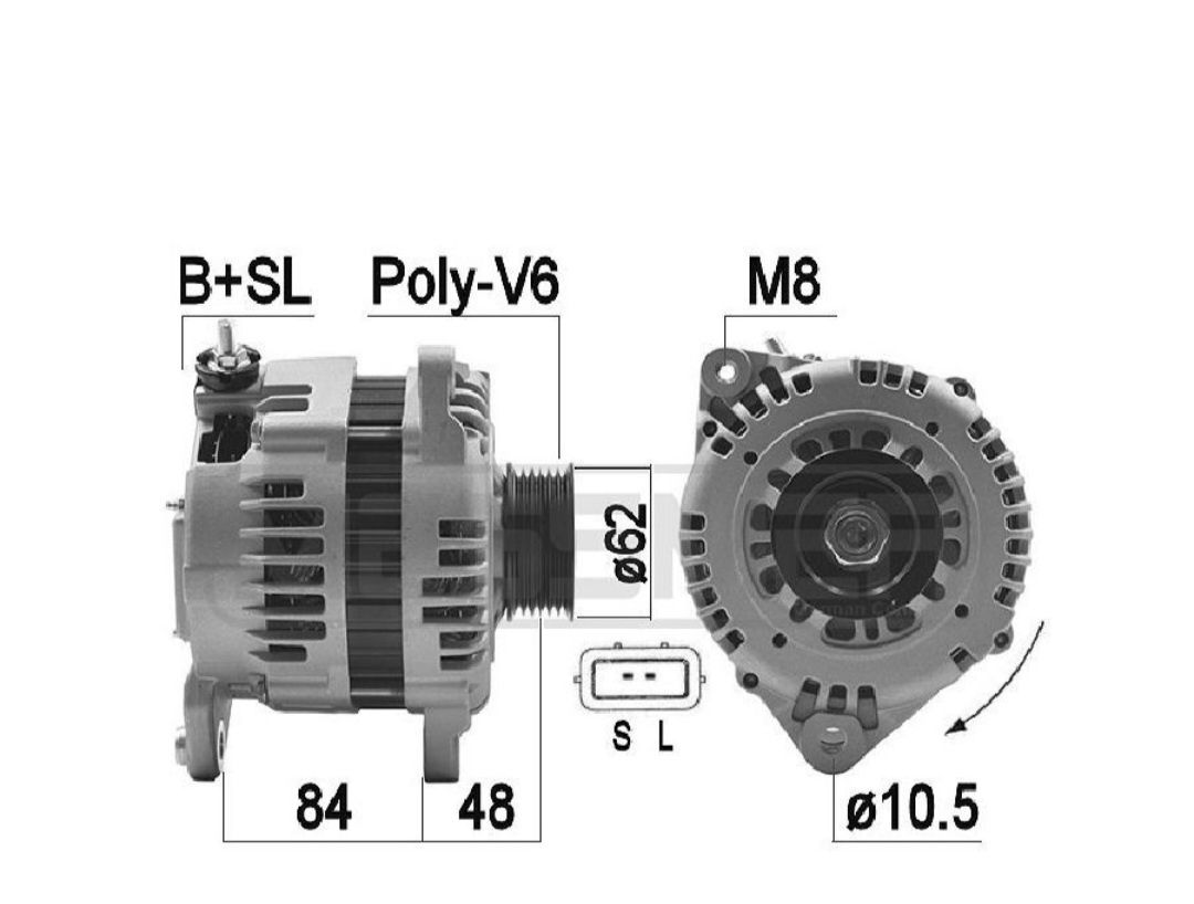 Генератор Mitsubishi 4G37, 4G63, 4G93