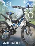 Велосипед детский двухподвесный 20" NOVATRACK SHARK