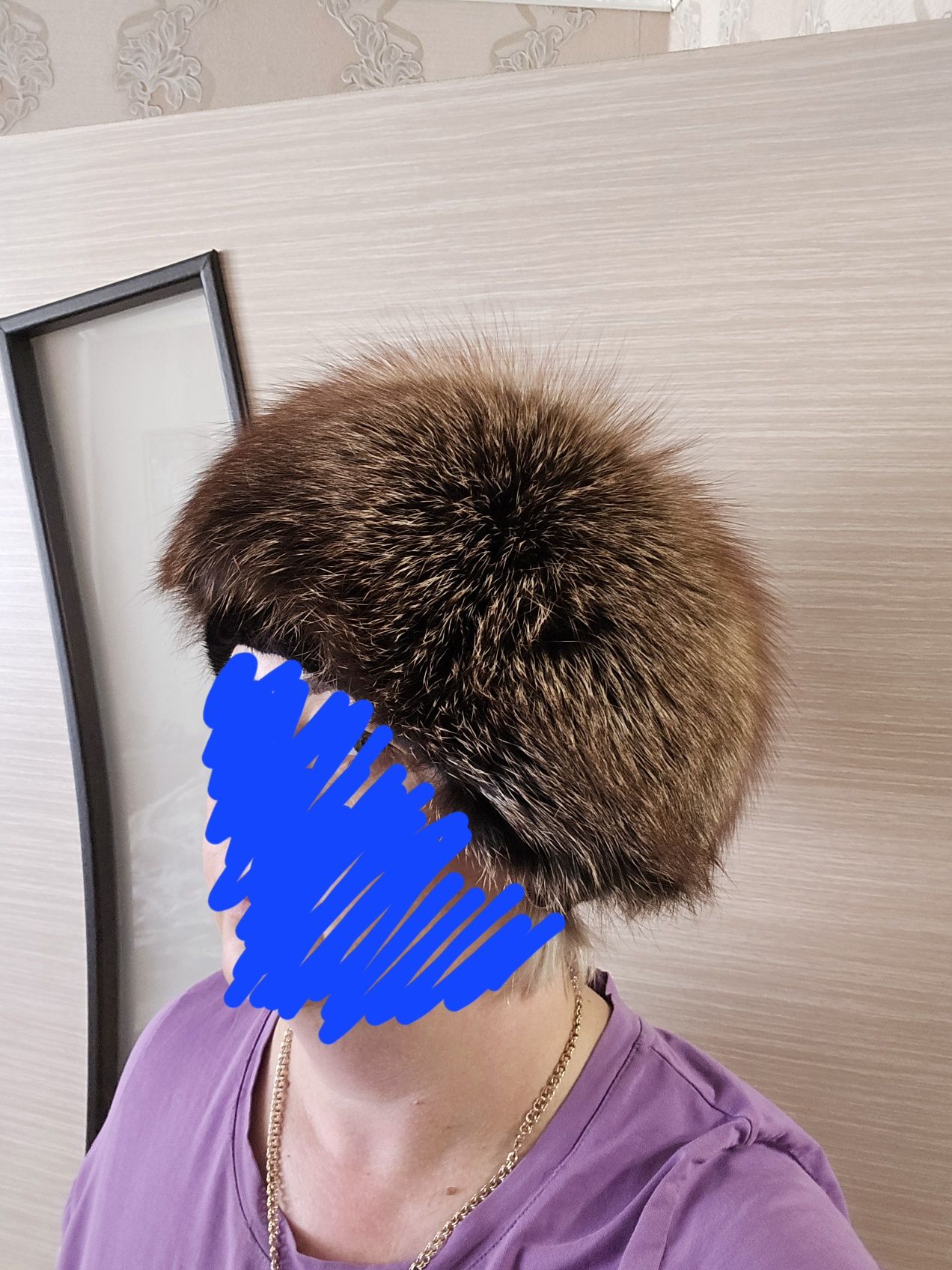 Шапка зимняя из чернобурки