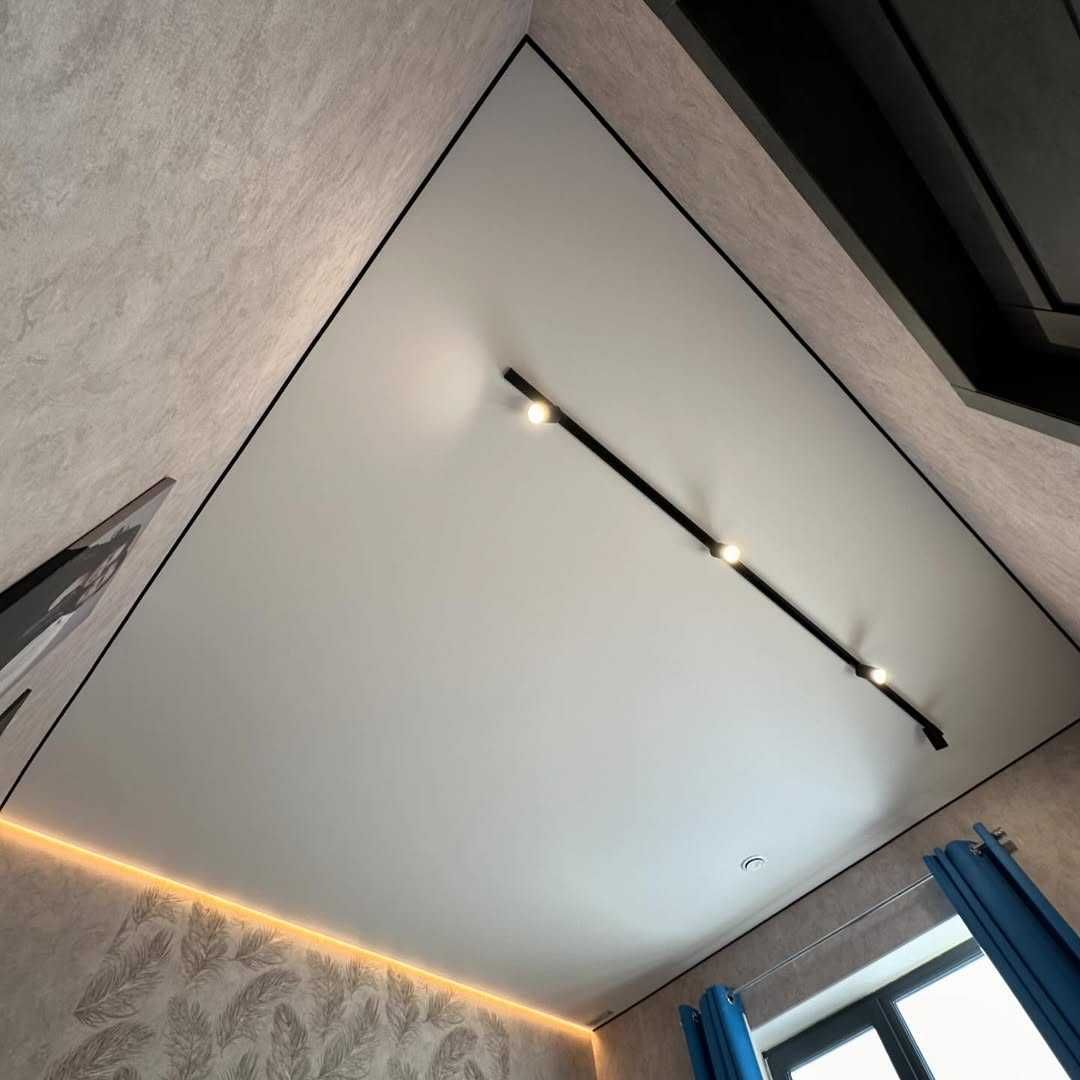 Натяжные потолки  от 1800 тг/м² с установкой