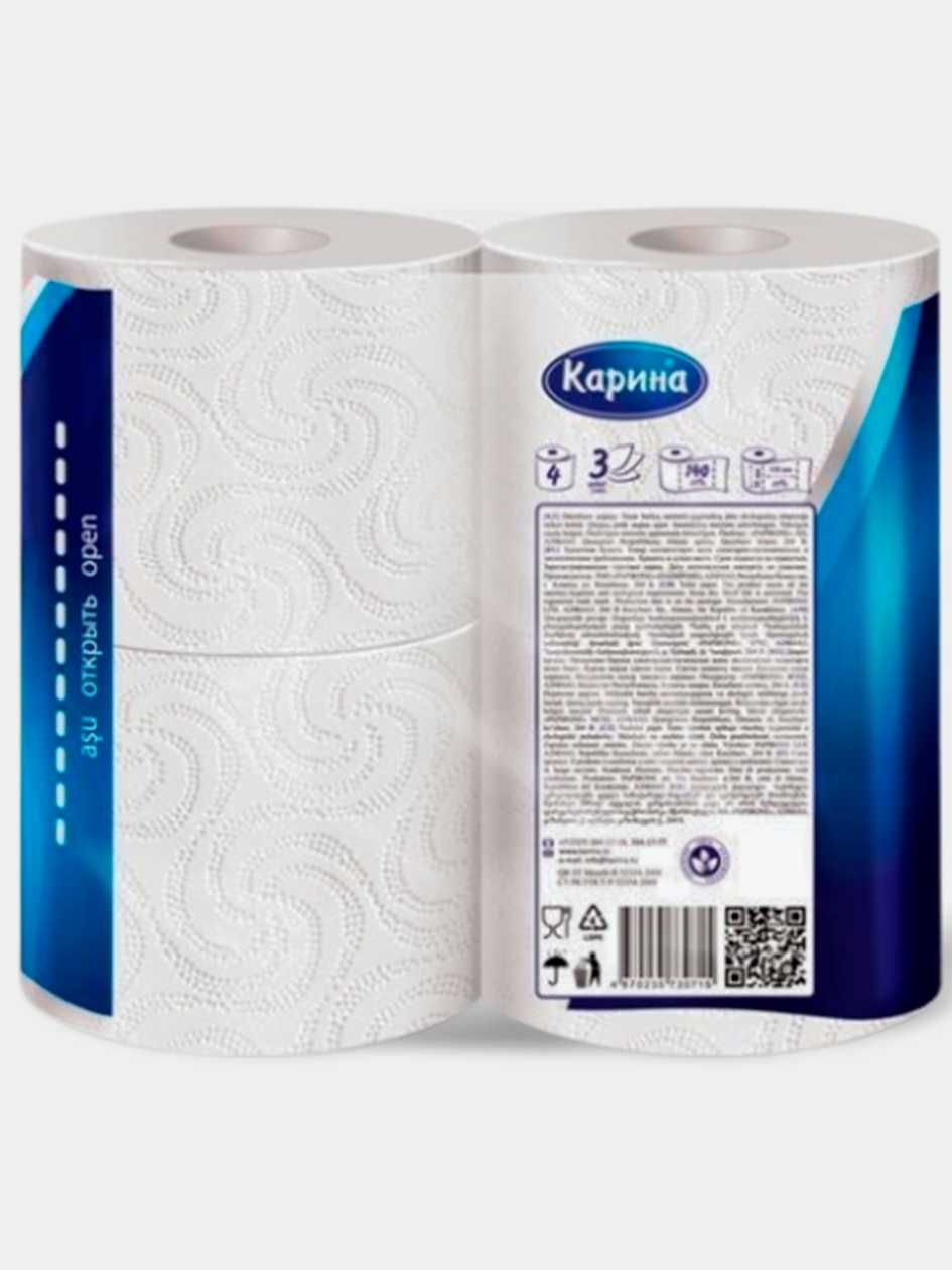 Туалетная бумага Карина, 4 рулонов