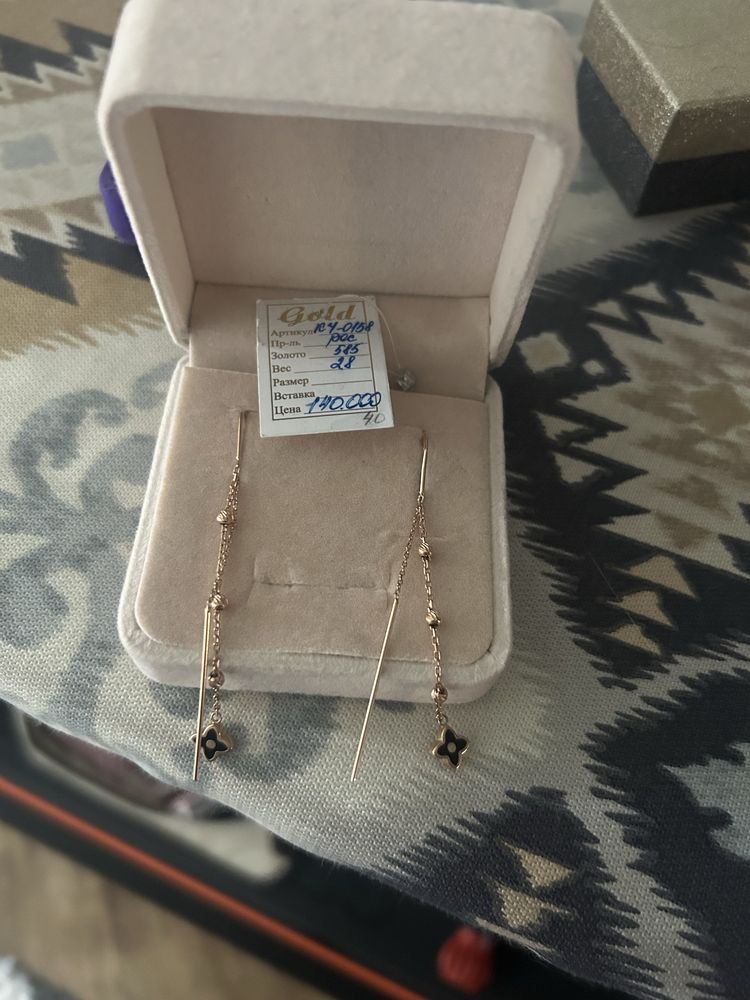 Золотые новые серьги
