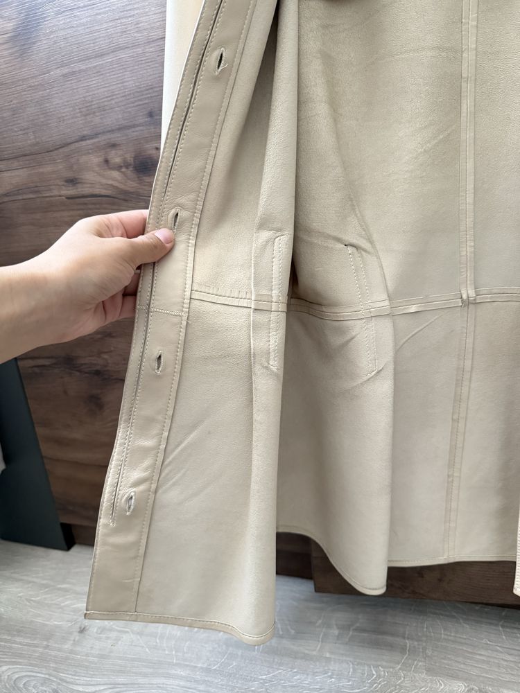 Massimo dutti рубашка из чистой телечьей кожи
