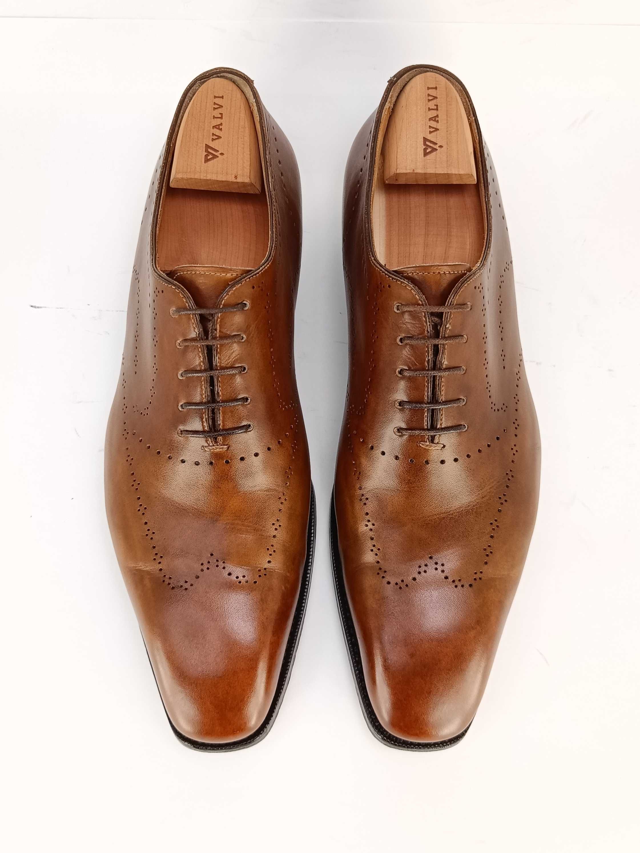 Оригинал Santoni 41-41,5. Мужские туфли оксфорды