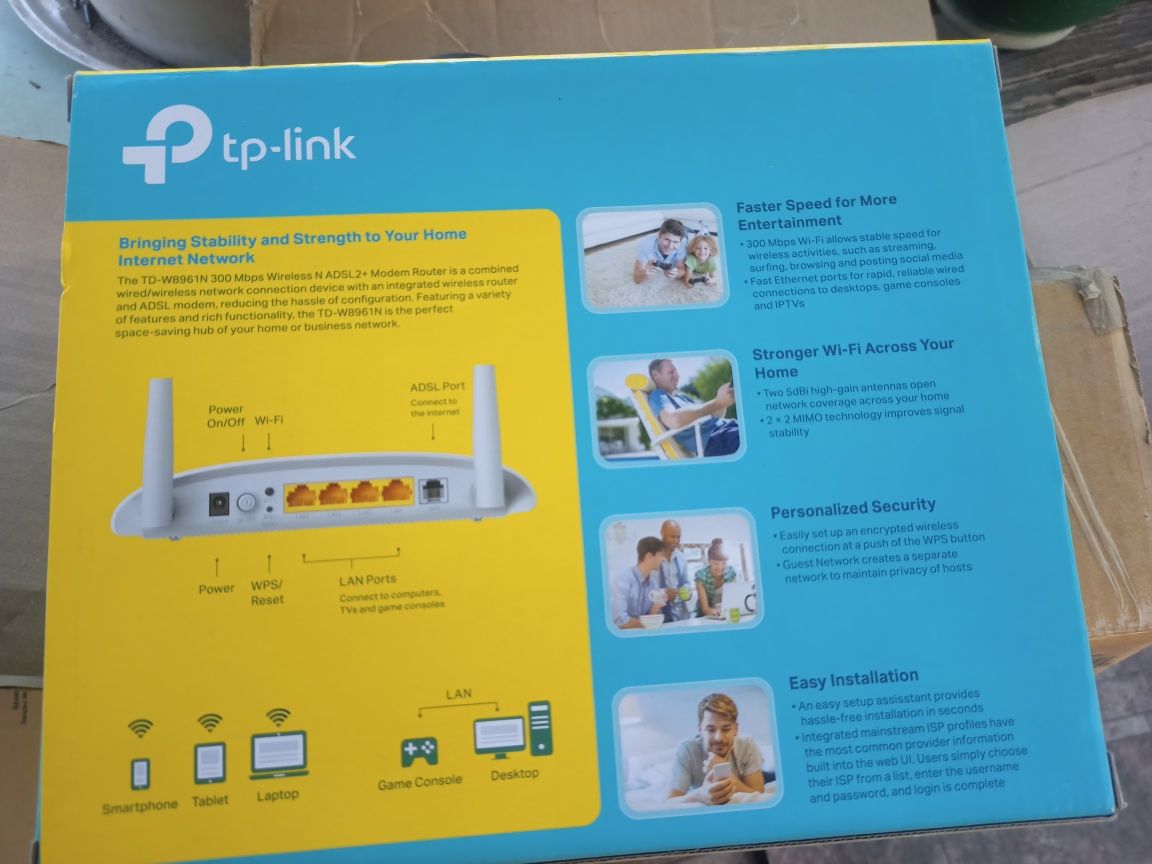 Tp-link ADSL модем роутер wi-fi