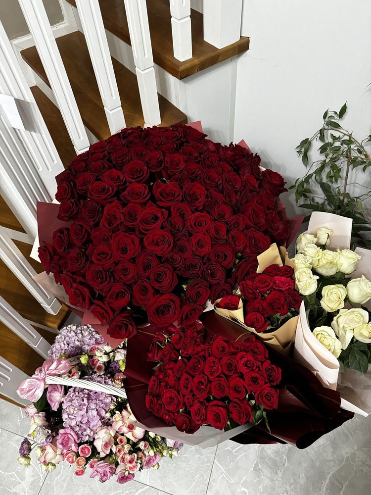 Срочно продам 101 голландскую розу . Длина метр 20