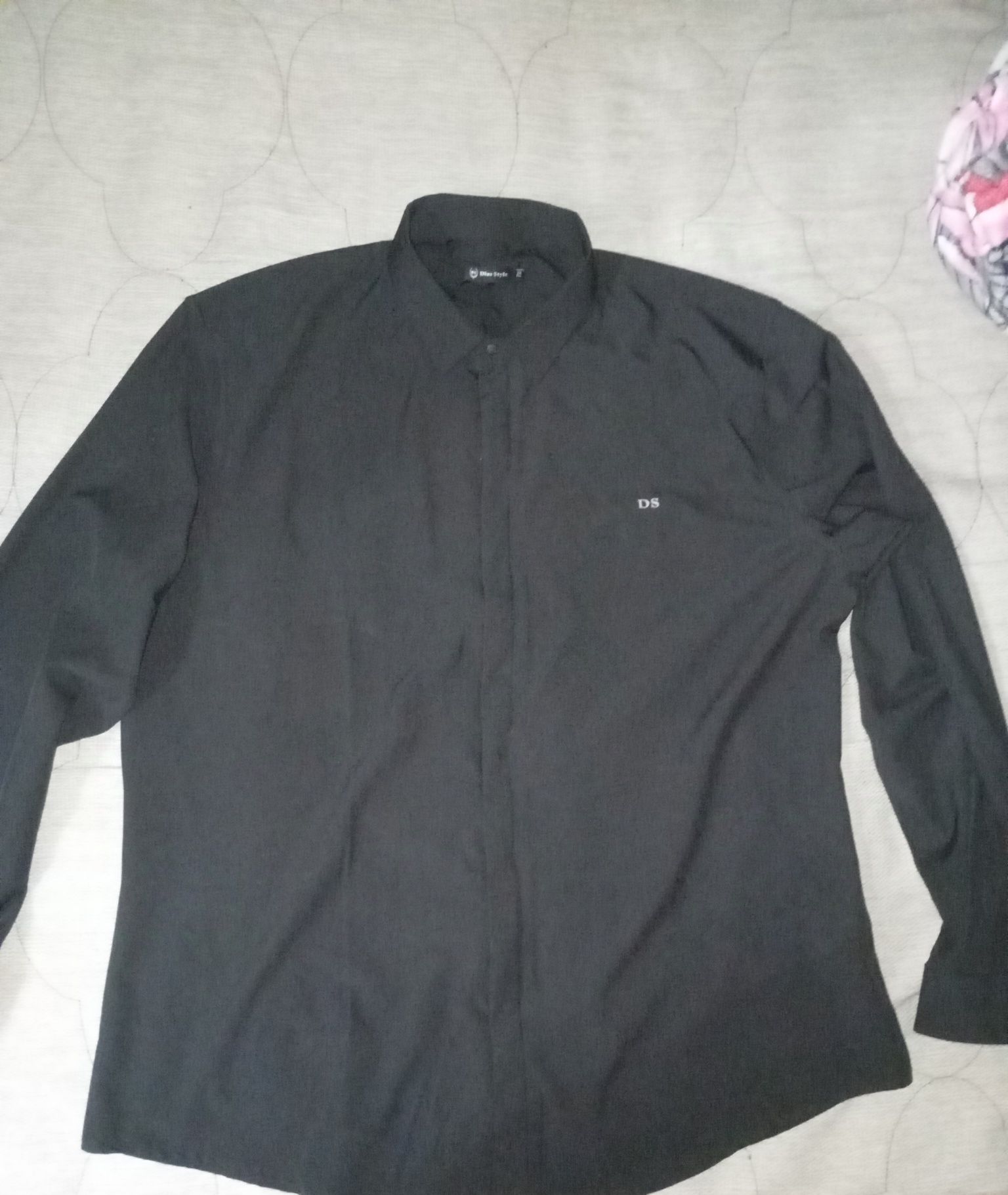 Чёрная рубашка на замке Dias Style (made in Turkey)