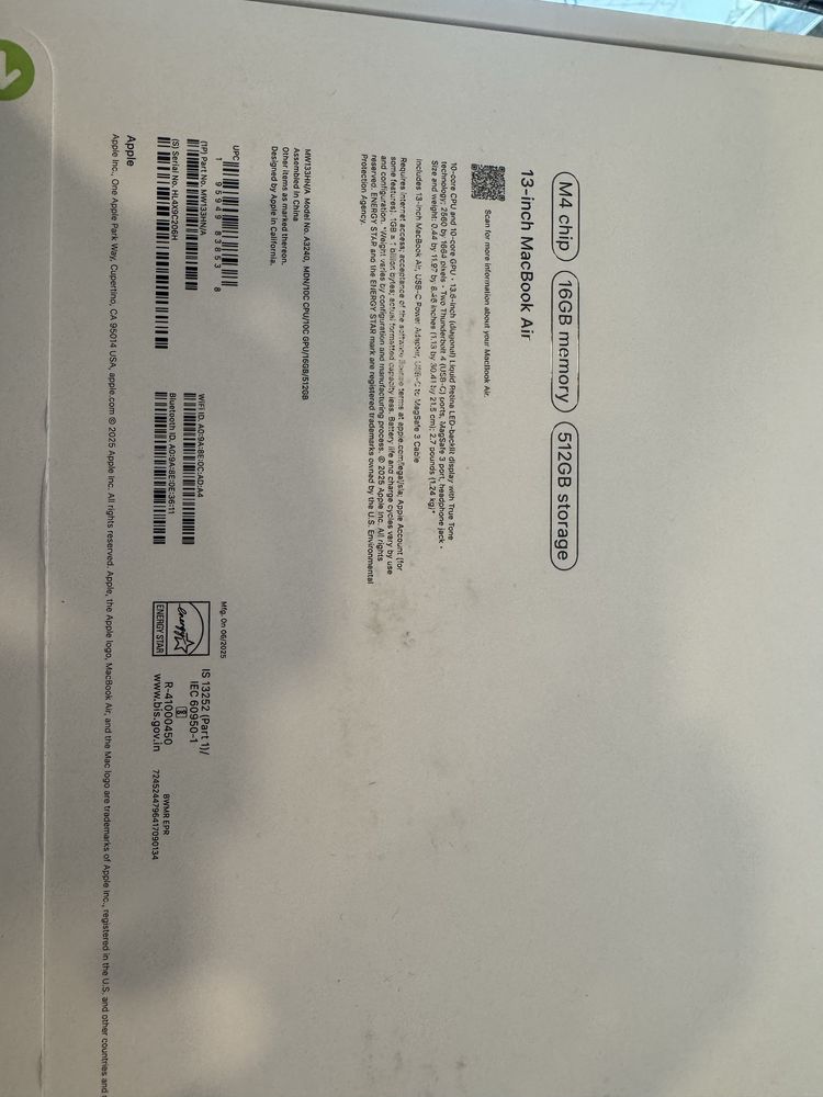 Macbook Air 13 m4