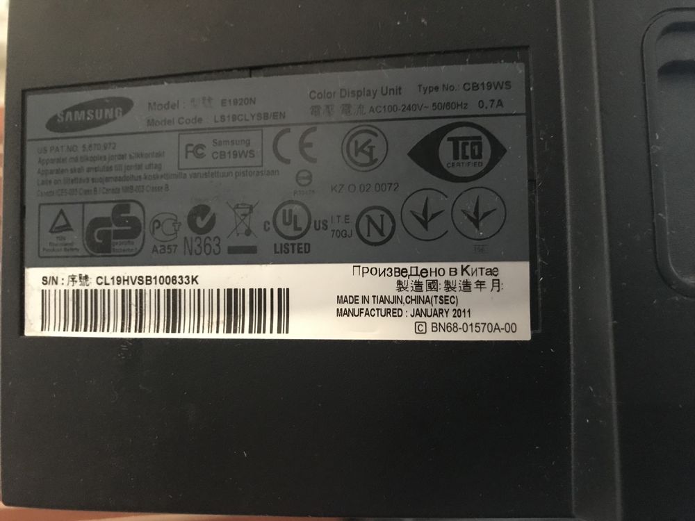Монитор samsung 60гц