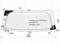 Стекло заднее с обогревом TOYOTA AVENSIS 5D WGN 97-03 Toyota Avensis