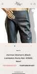 Оригинал женские брюки Hermes Women's Black Lambskin Pants RP €3500