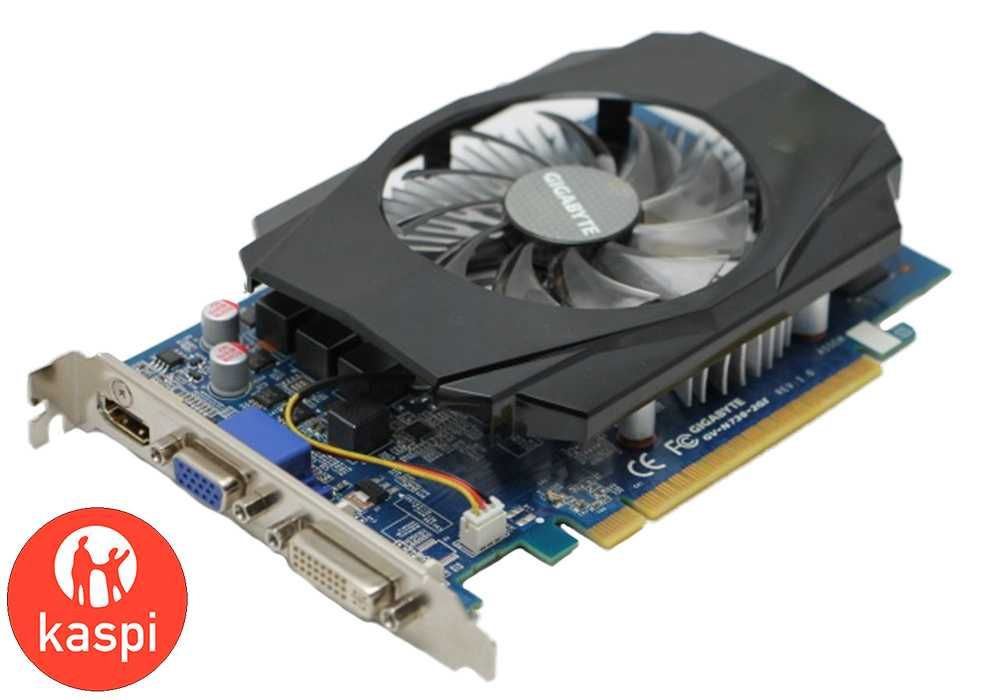 Видеокарта 2Gb Gigabyte NVIDIA GeForce GT730  Алматы