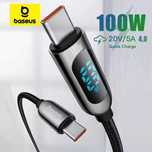 Кабели Baseus  для заряда смартфонов и ноутбуков  100W  240W  и другие
