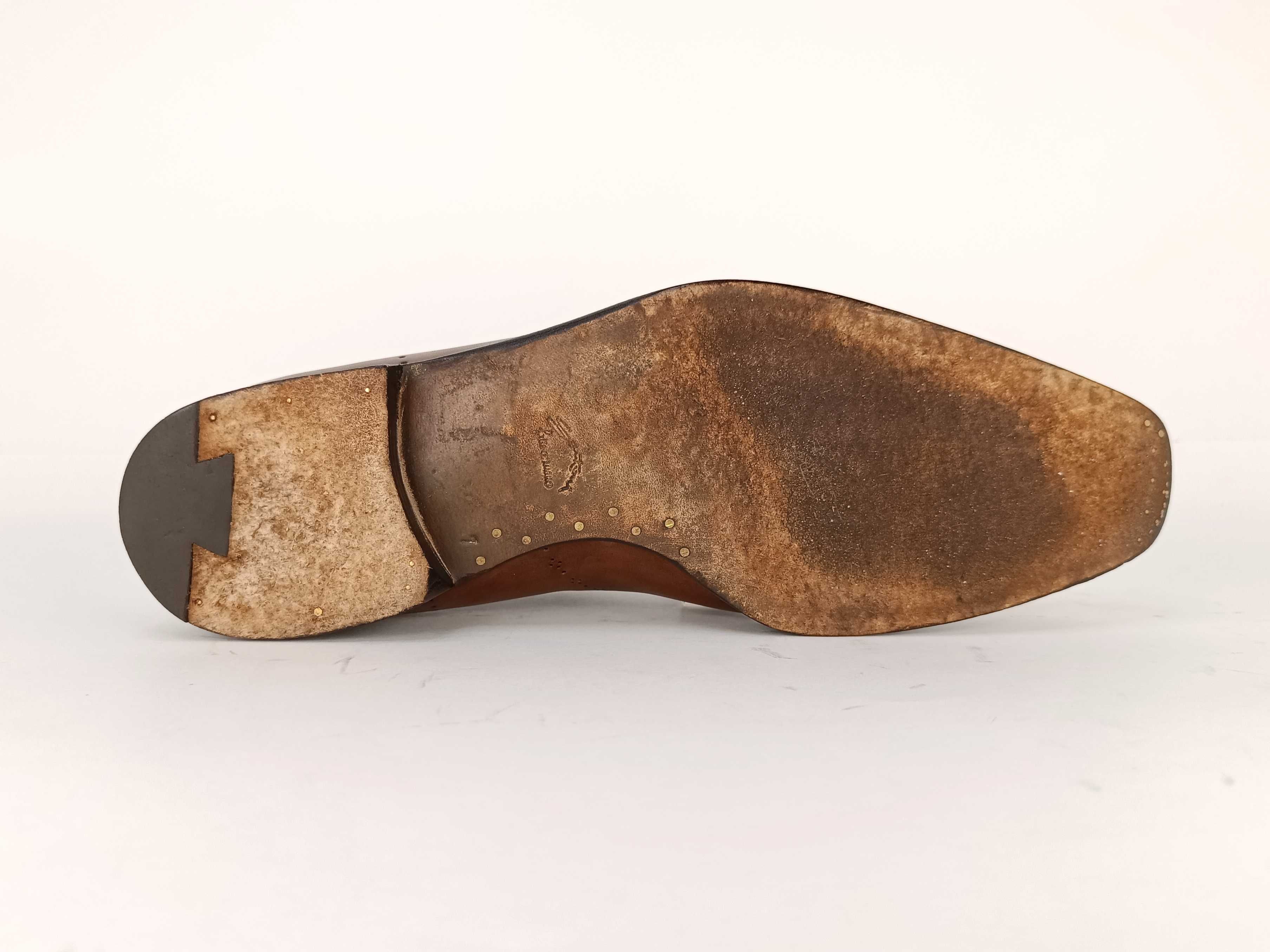 Оригинал Santoni 41-41,5. Мужские туфли оксфорды
