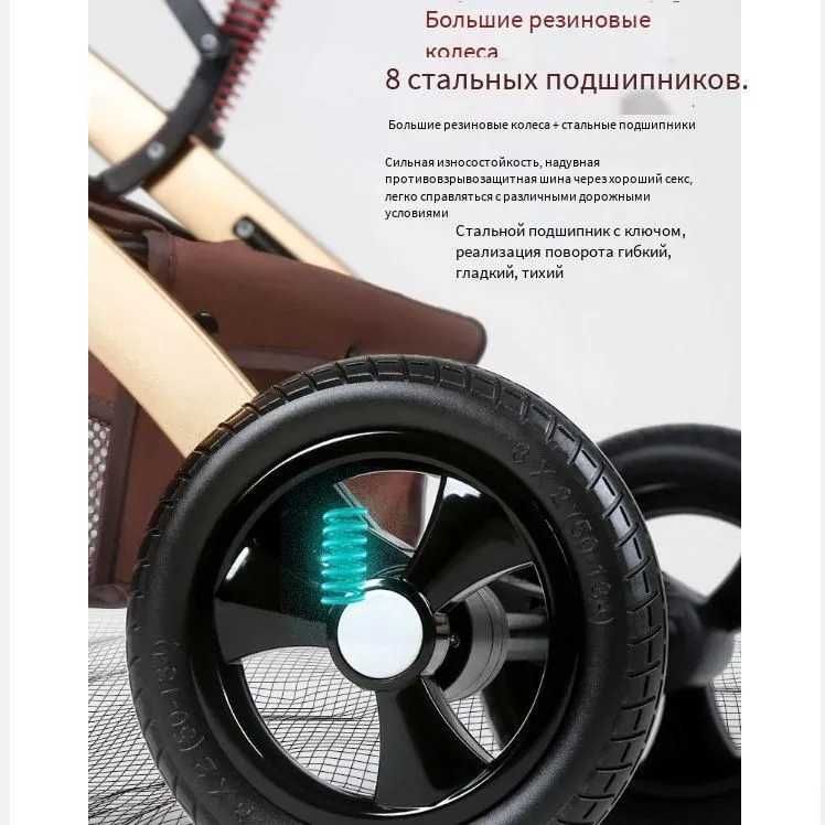 Новая коляска трансформер, 3в1, легкая, люлька и автокресло в комплект