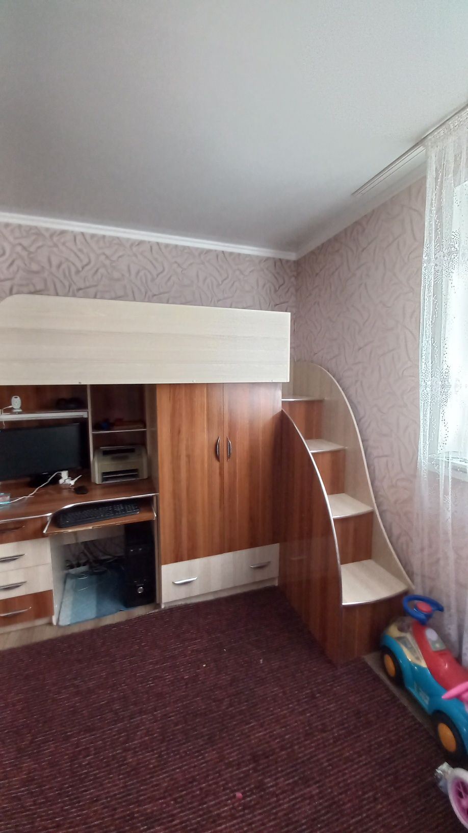 Детская, кровать с матрасом